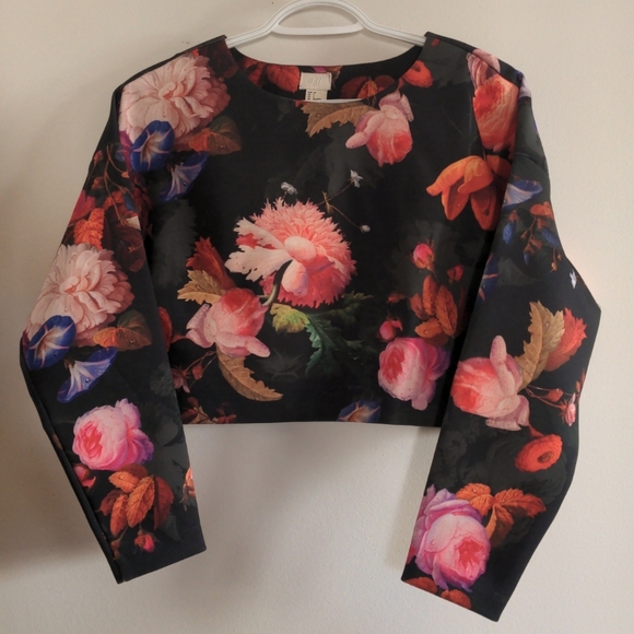 H&M Tops - H&M cropped floral long sleeve top 4